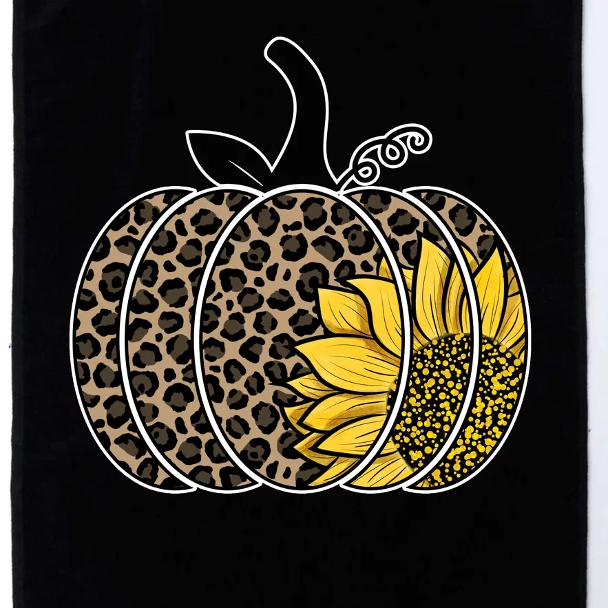 Sunflower Leopard Pumpkin Platinum Collection Golf Towel