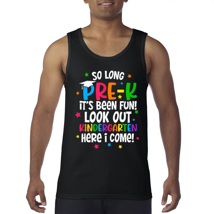 So Long PreK Kindergarten Here I Come Graduation Gifts Tank Top