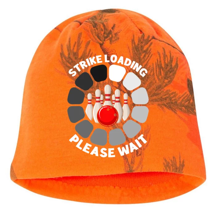 Strike Loading Please Wait Funny Bowling Player Lover Kati - Camo Knit Beanie