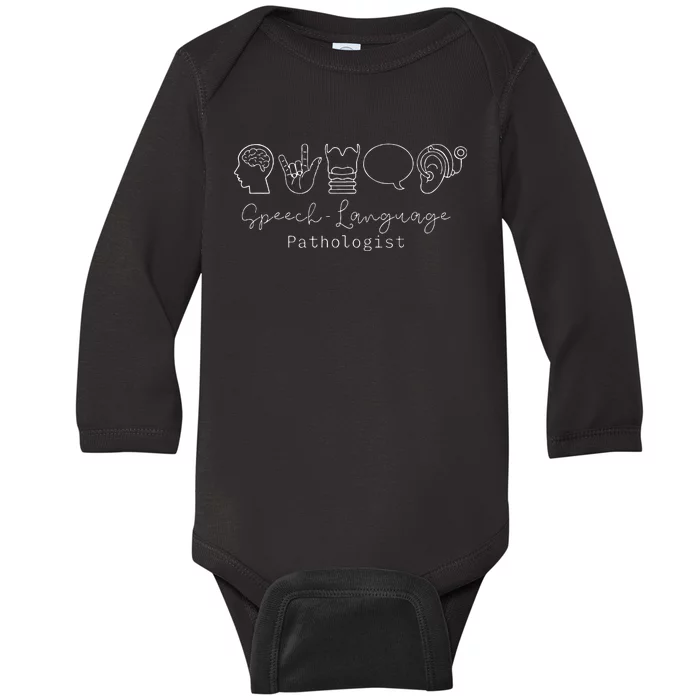 Speech Language Pathologist Speech Therapy Slp Baby Long Sleeve Bodysuit