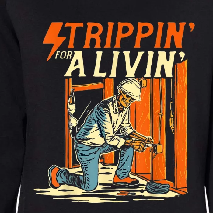 Stripping Living Powerline Father’S Day Electricians Gift Womens California Wash Sweatshirt