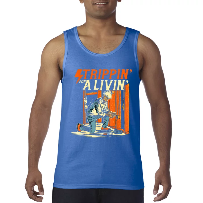 Stripping Living Powerline Father’S Day Electricians Gift Tank Top