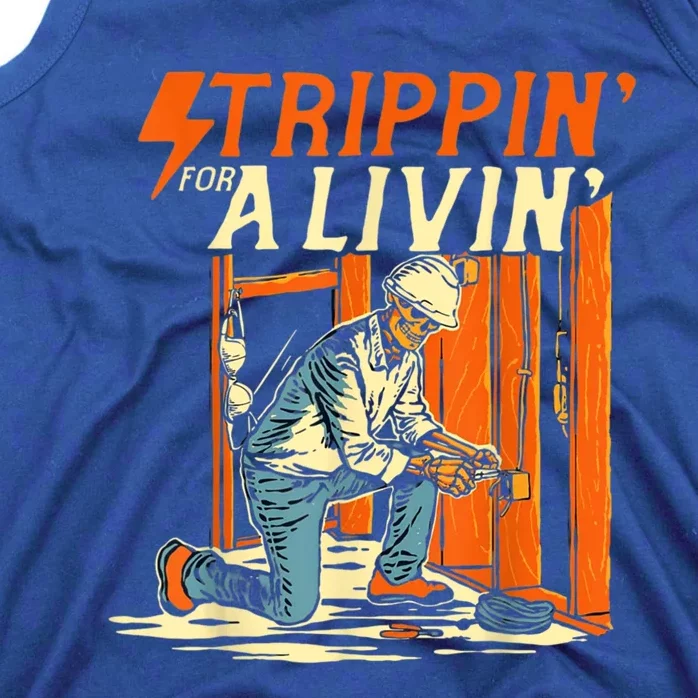 Stripping Living Powerline Father’S Day Electricians Gift Tank Top