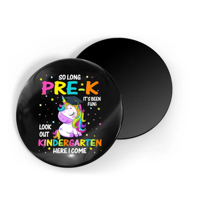 So Long Pre-K Kindergarten Here I Come Unicorn Graduation Magnet