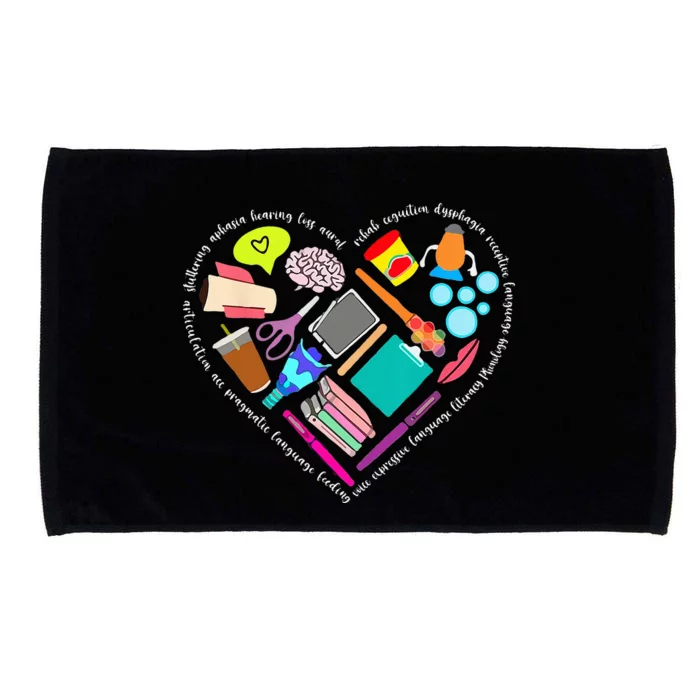 Speech Language Pathology SLP Speech Pathologist Heart Shape Microfiber Hand Towel