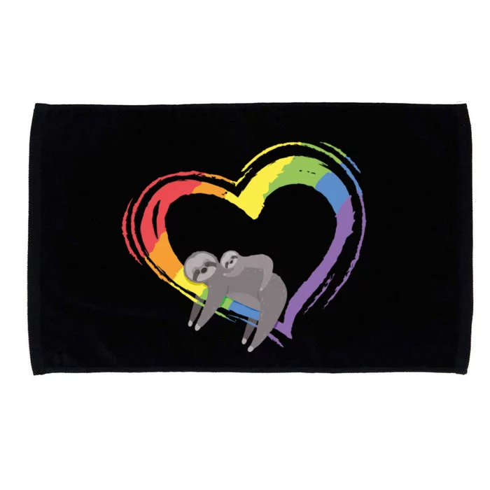 Sloth Lgbt Pride Sloths Pride Heart Gift Microfiber Hand Towel