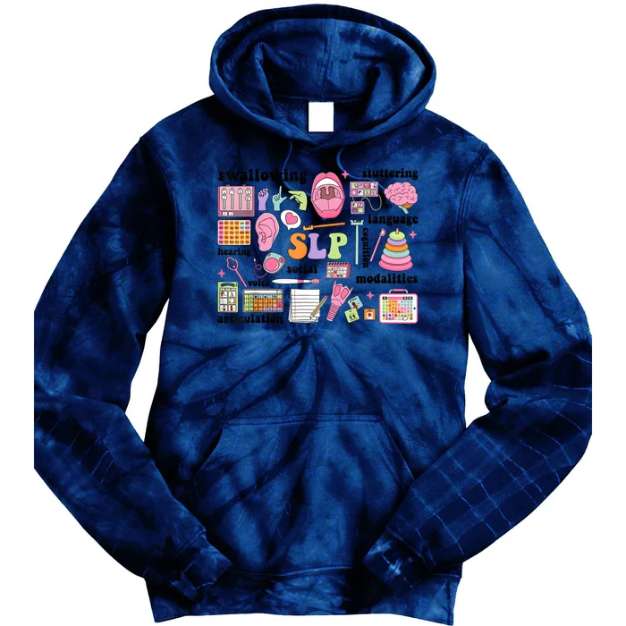 Speech Language Pathologist Speech Therapy SLP Tie Dye Hoodie