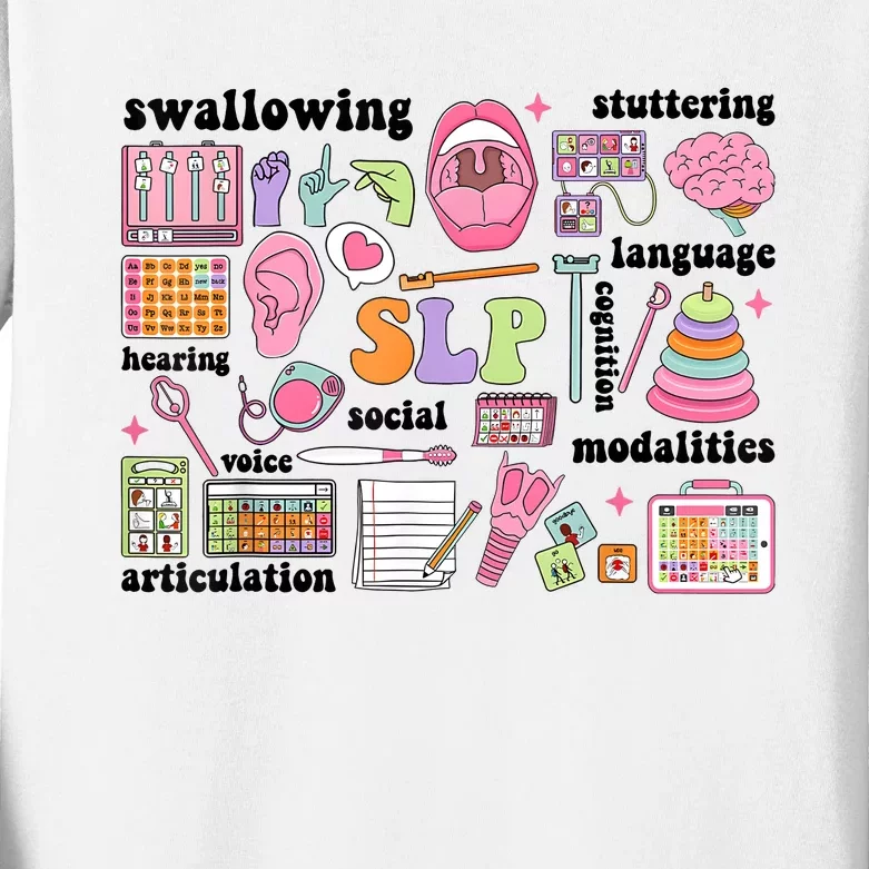 Speech Language Pathologist Speech Therapy SLP Kids Long Sleeve Shirt