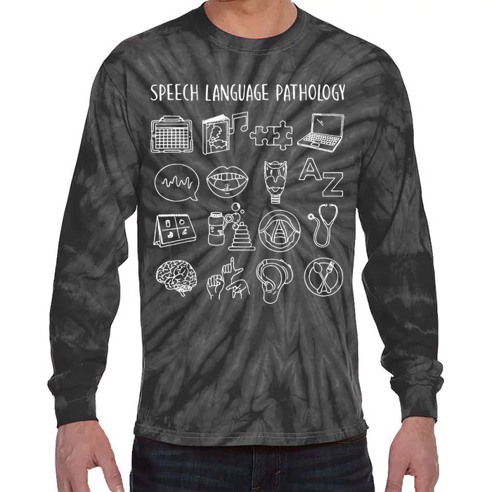 Speech Language Pathology Pathologist SLP Speech Therapist Tie-Dye Long Sleeve Shirt