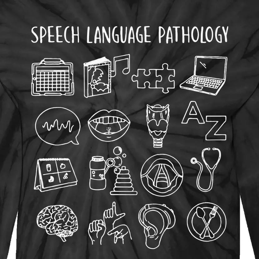 Speech Language Pathology Pathologist SLP Speech Therapist Tie-Dye Long Sleeve Shirt