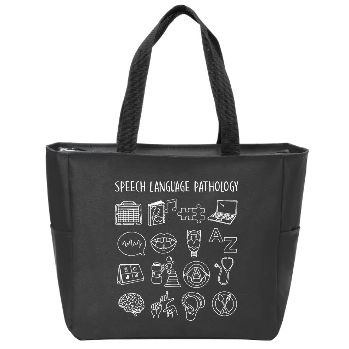 Speech Language Pathology Pathologist SLP Speech Therapist Zip Tote Bag