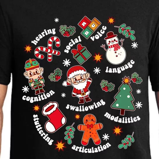 Speech Language Pathologist Slp Santa Squad Christmas Pajama Set