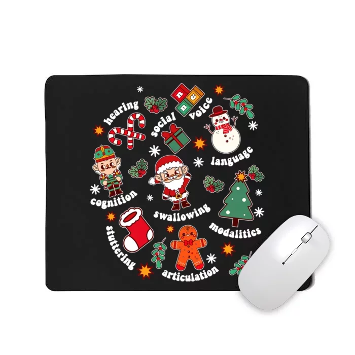 Speech Language Pathologist Slp Santa Squad Christmas Mousepad