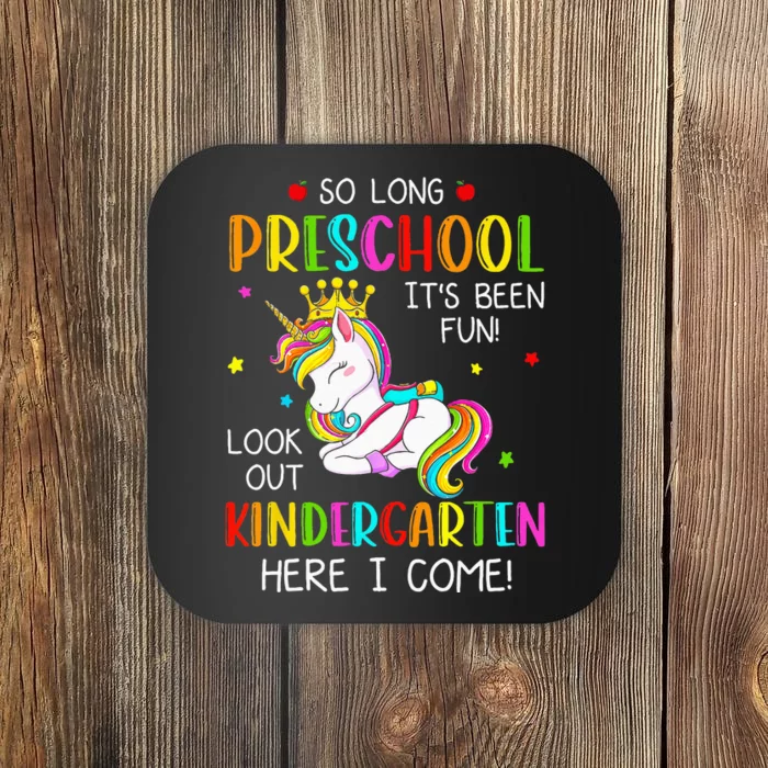 So Long Preschool Kindergarten Here I Come Graduation Coaster