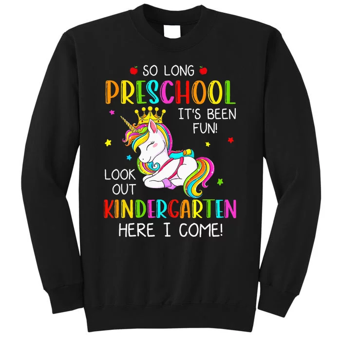 So Long Preschool Kindergarten Here I Come Graduation Tall Sweatshirt