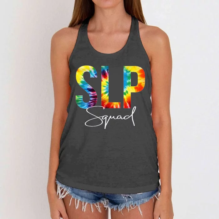 Speech Language Pathologist SLP Back To School Women's Knotted Racerback Tank