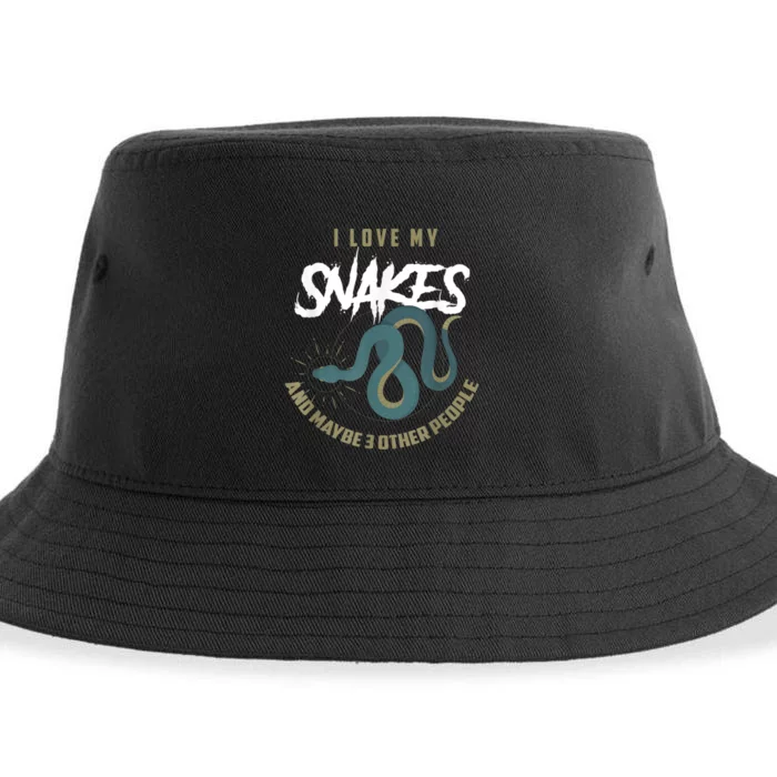 Snake Lover Pet Snake Owner Funny Snake Gift Sustainable Bucket Hat