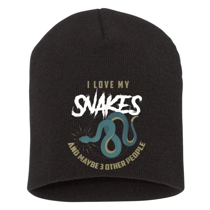 Snake Lover Pet Snake Owner Funny Snake Gift Short Acrylic Beanie