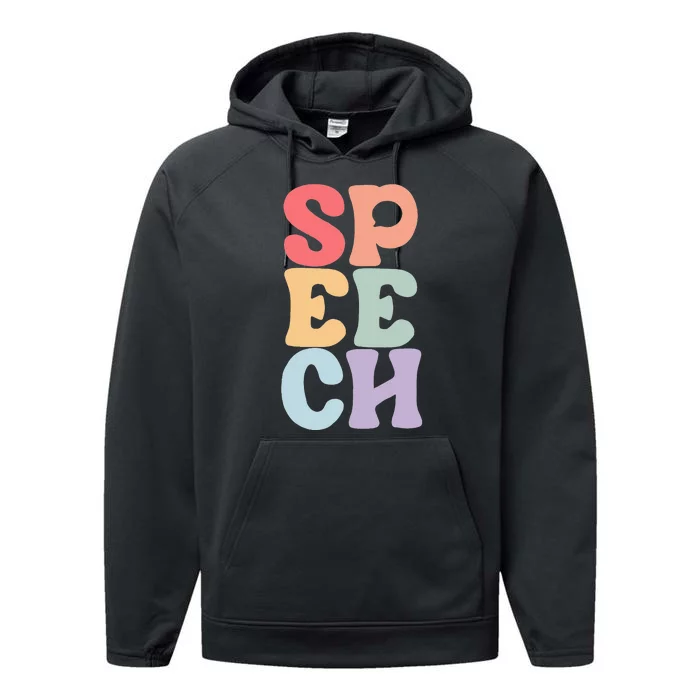 Speech Language Pathologist Speech Therapy SLP Performance Fleece Hoodie