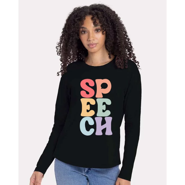 Speech Language Pathologist Speech Therapy SLP Womens Cotton Relaxed Long Sleeve T-Shirt