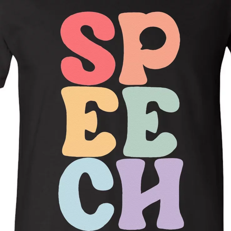 Speech Language Pathologist Speech Therapy SLP V-Neck T-Shirt