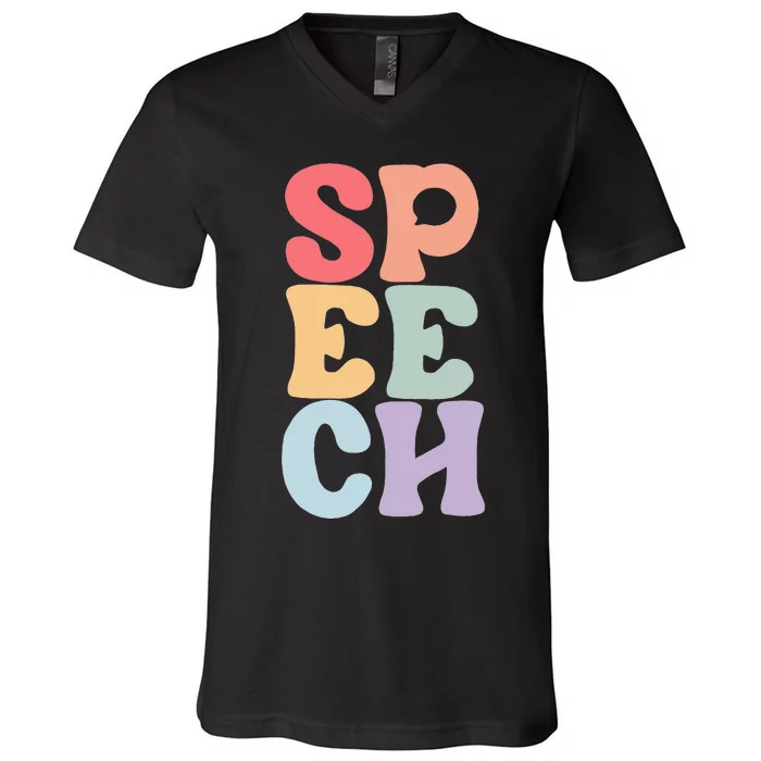 Speech Language Pathologist Speech Therapy SLP V-Neck T-Shirt