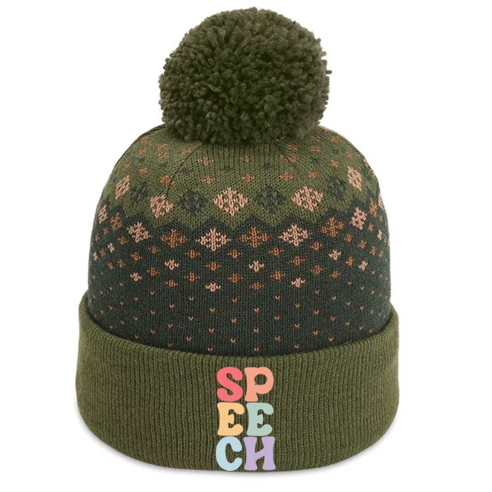 Speech Language Pathologist Speech Therapy SLP The Baniff Cuffed Pom Beanie