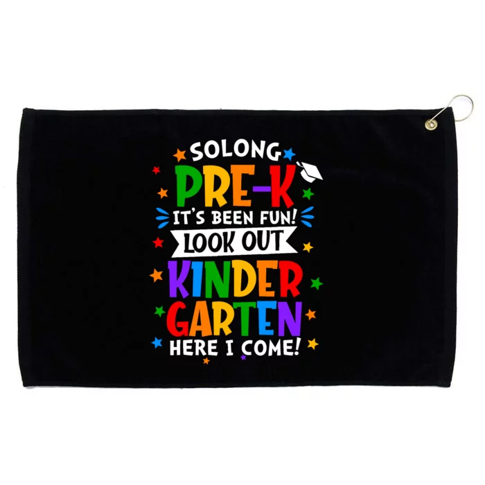 So Long Prek Graduation Kindergarten Here I Come Cute Grommeted Golf Towel