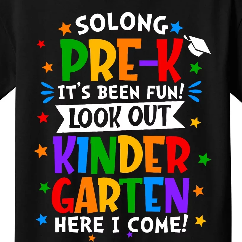 So Long Prek Graduation Kindergarten Here I Come Cute Kids T-Shirt