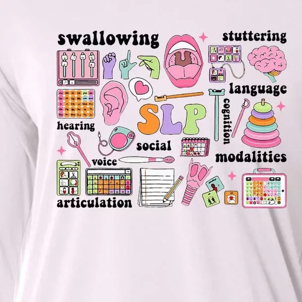 Speech Language Pathologist Speech Therapy Slp Cooling Performance Long Sleeve Crew