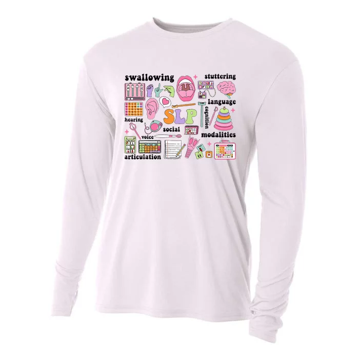 Speech Language Pathologist Speech Therapy Slp Cooling Performance Long Sleeve Crew