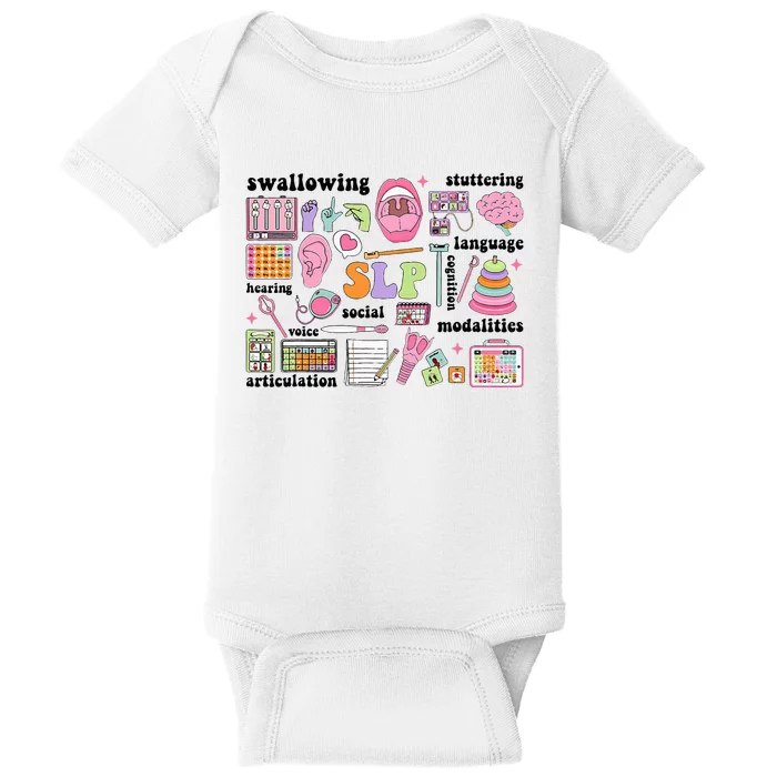 Speech Language Pathologist Speech Therapy Slp Baby Bodysuit