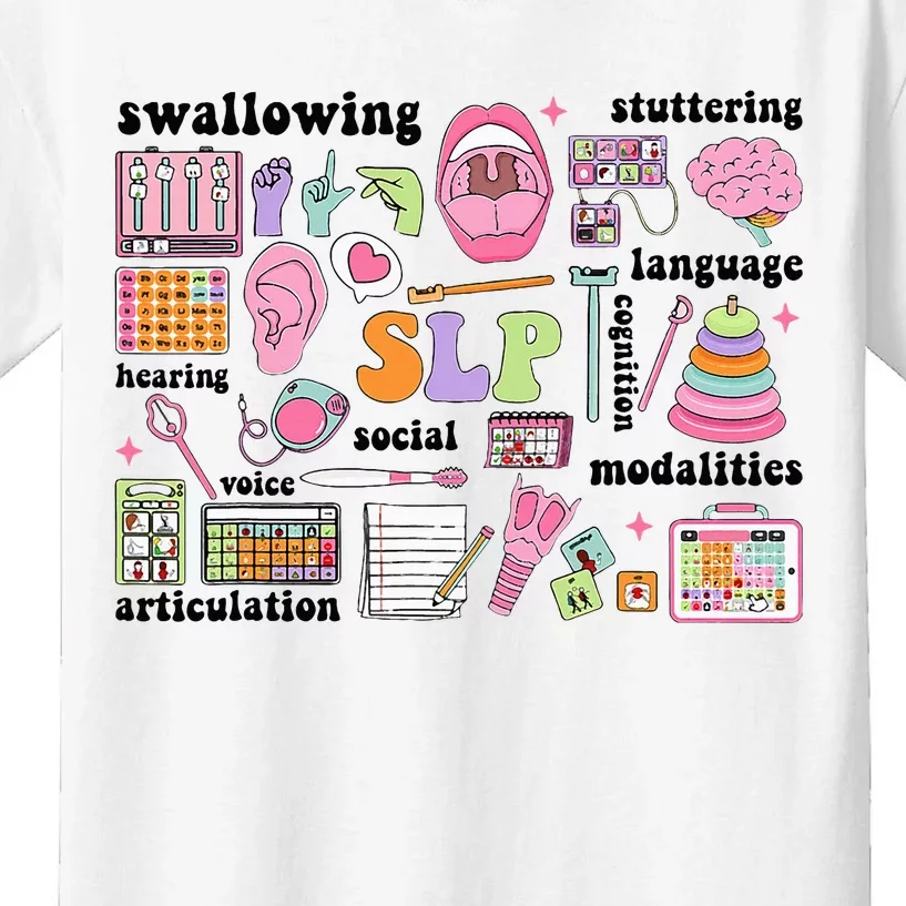 Speech Language Pathologist Speech Therapy Slp Kids T-Shirt