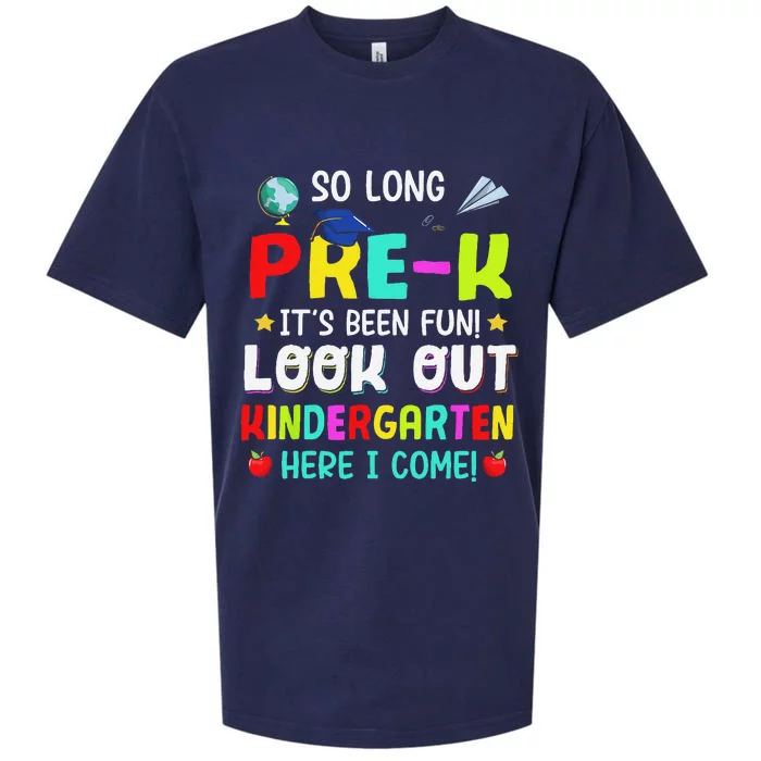 So Long Pre K Kindergarten Here Graduate Last Day Of School Sueded Cloud Jersey T-Shirt