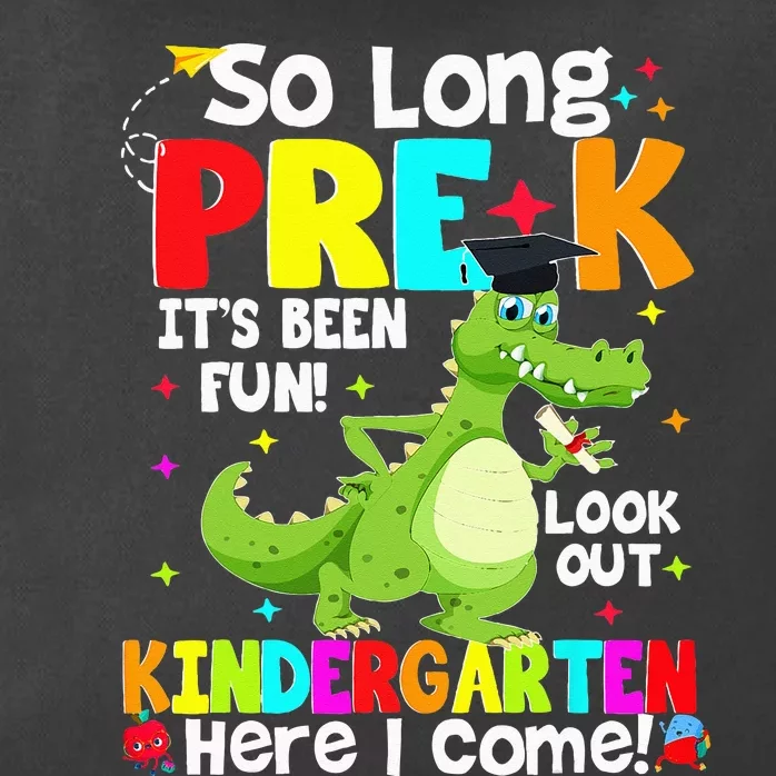 So Long PreK Kindergarten Here I Come Dinosaur Graduation Zip Tote Bag