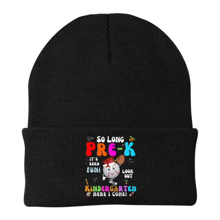 So Long PreK Kindergarten Here I Come Baseball Graduation Knit Cap Winter Beanie