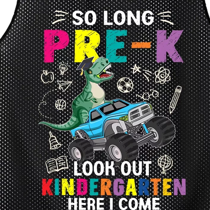 So Long Prek Its Been Fun Look Out Kindergarten Here I Come Mesh Reversible Basketball Jersey Tank