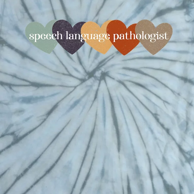 Speech Language Pathologist Teacher Hearts Back to School Tie-Dye T-Shirt