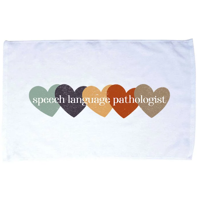 Speech Language Pathologist Teacher Hearts Back to School Microfiber Hand Towel