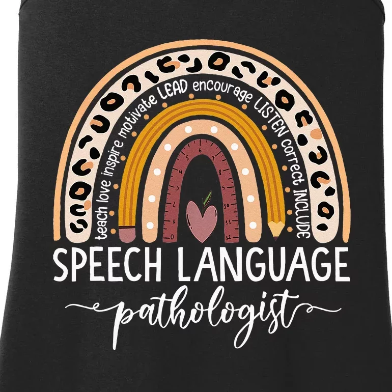 Speech Language Pathologist Rainbow Speech Therapy Gift SLP Ladies Essential Tank