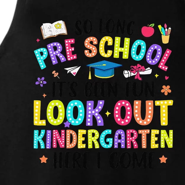 So Long Prek Graduation Kindergarten Here I Come Ladies Tri-Blend Wicking Tank