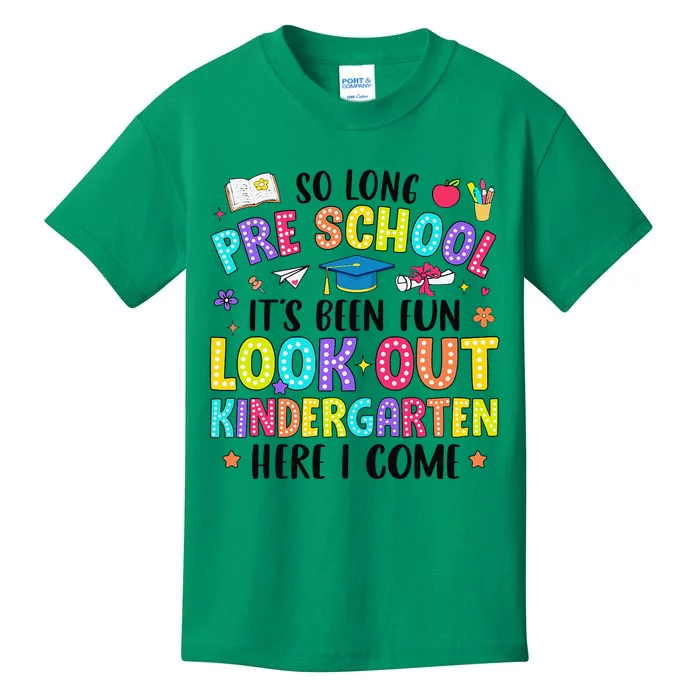 So Long Prek Graduation Kindergarten Here I Come Kids T-Shirt