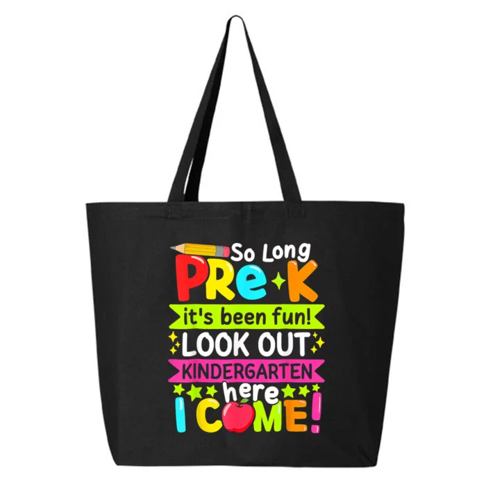 So Long Pre K Kindergarten Here Graduate Last Day Of School 25L Jumbo Tote