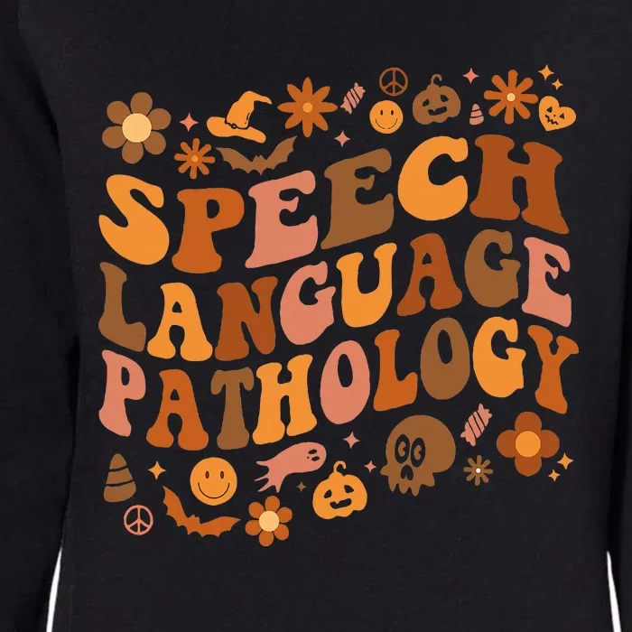 Speech Language Pathology Retro Halloween Speech Therapy Womens California Wash Sweatshirt