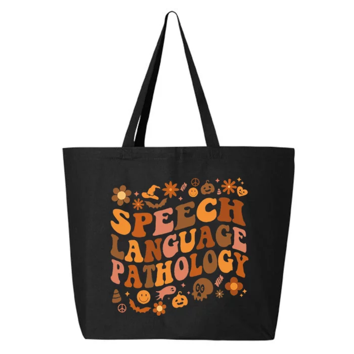 Speech Language Pathology Retro Halloween Speech Therapy 25L Jumbo Tote