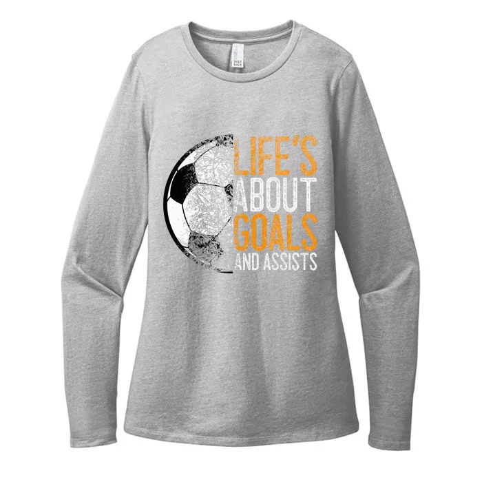 Soccer Lovers Player Football Goal Womens CVC Long Sleeve Shirt