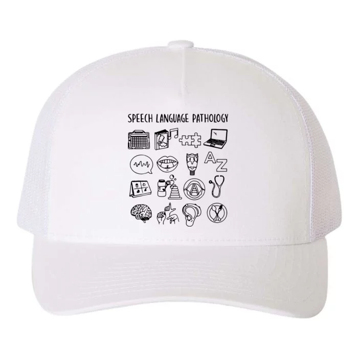 Speech Language Pathology Speech Therapy Awareness Yupoong Adult 5-Panel Trucker Hat