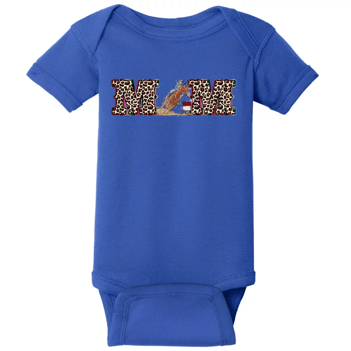 Serape Leopard Pattern Rodeo Cow Horse Barrel Racing Mom Cute Gift Baby Bodysuit