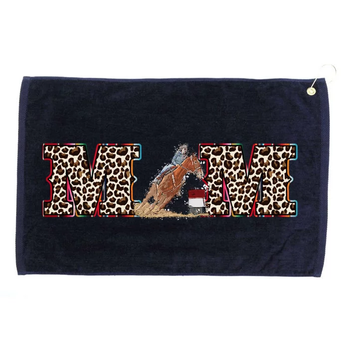 Serape Leopard Pattern Rodeo Cow Horse Barrel Racing Mom Cute Gift Grommeted Golf Towel