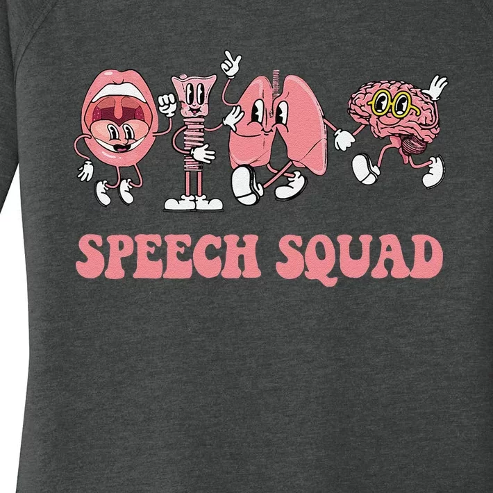 Speech Language Pathologist Slp Speech Squad Therapy Gift Women's Perfect Tri Tunic Long Sleeve Shirt